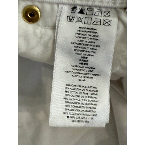 Michael Kors White Pants Denim Jeans Plus Size 20W Gold Emblishments Bling GUC - Picture 6 of 15